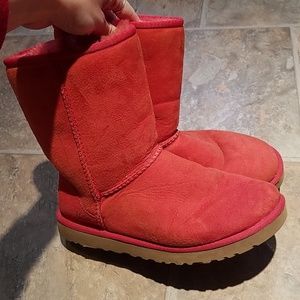 Bright Coral Red Ugg boots 7